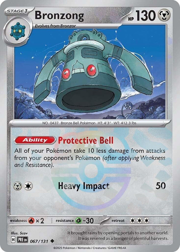 Image for Bronzong (Master Ball Pattern) (067/131) [SV: Prismatic Evolutions]