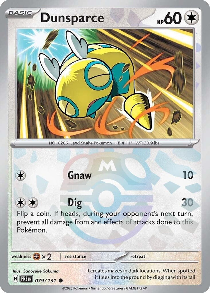 Image for Dunsparce (Master Ball Pattern) (079/131) [SV: Prismatic Evolutions]