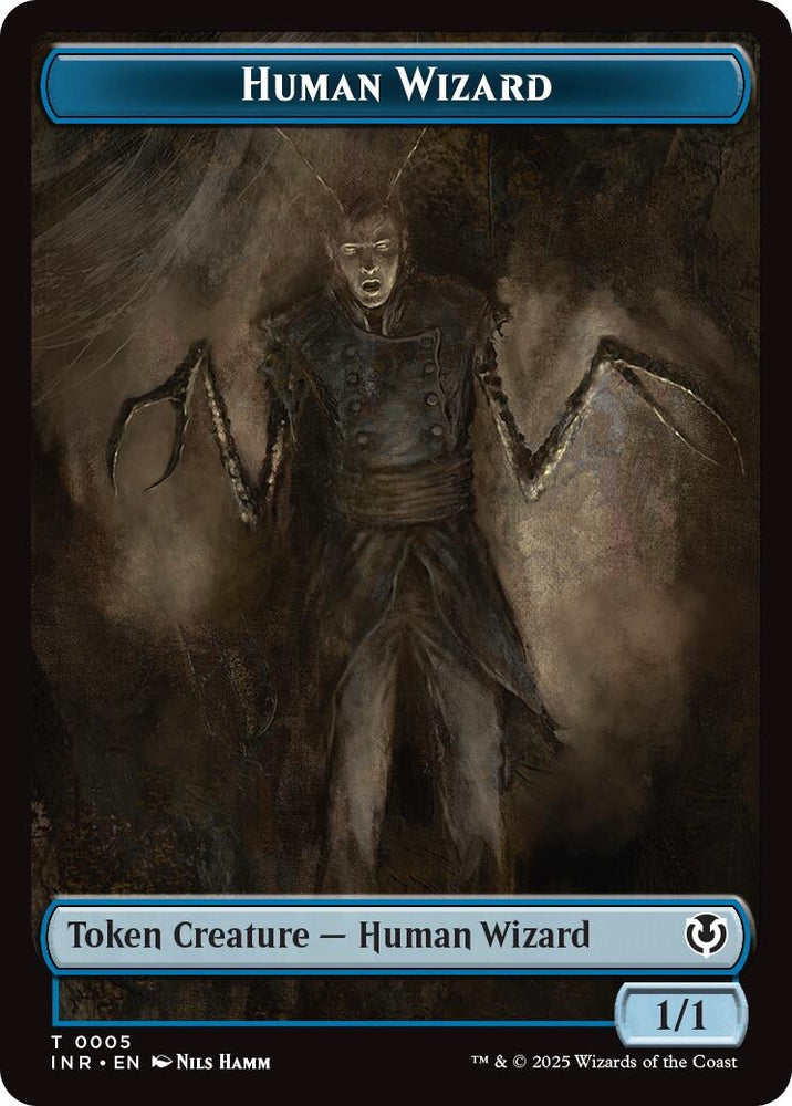Image for Human Wizard // Emblem - Jace, Unraveler of Secrets Double-Sided Token (5 // 25) [Innistrad Remastered]