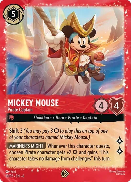 Image for Mickey Mouse - Pirate Captain (18) [Disney Lorcana Promo Cards]