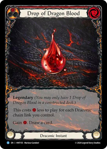 Drop of Dragon Blood (Red) (Extended Art) [HNT155] (The Hunted)  Rainbow Foil