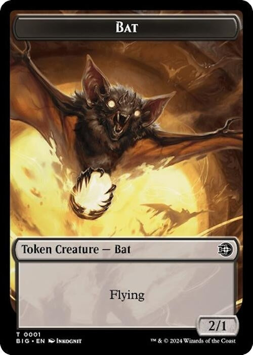 Image for Bat // Plot Double-Sided Token (1 // 20) [Outlaws of Thunder Junction: The Big Score]