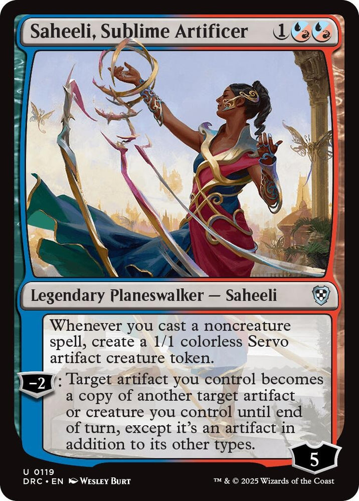 Image for Saheeli, Sublime Artificer (119) [Commander: Aetherdrift]
