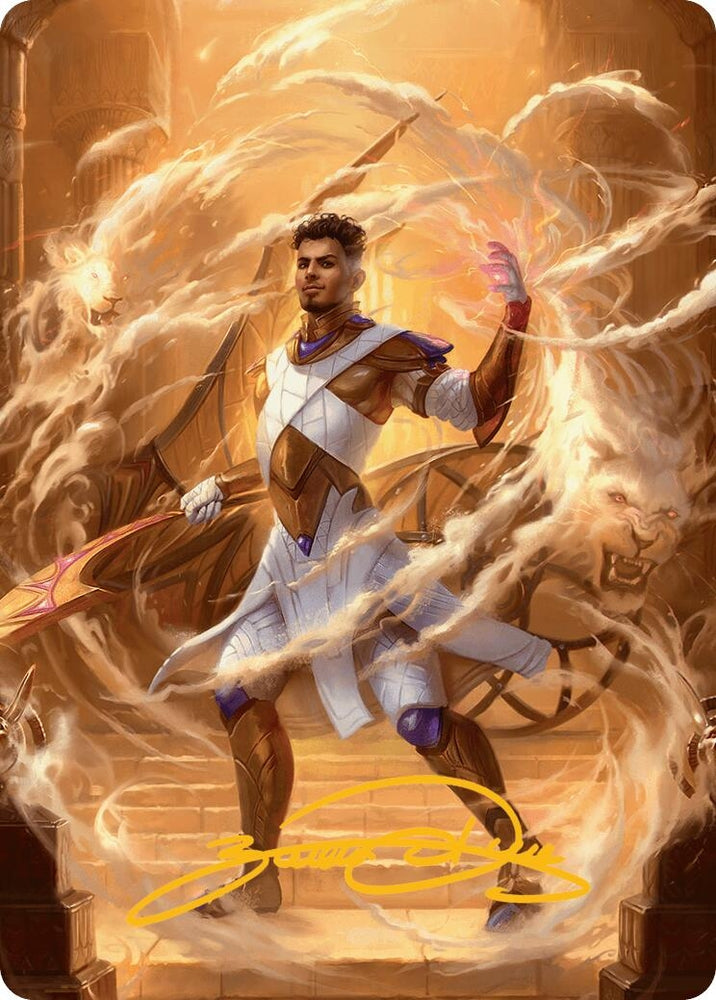 Image for Basri, Tomorrow's Champion Art Card (Gold-Stamped Signature) (9) [Art Series: Aetherdrift]
