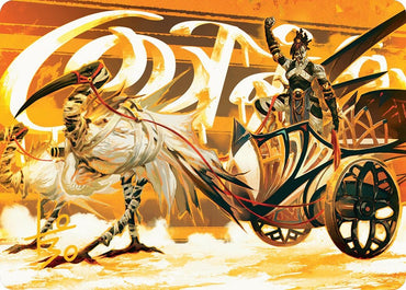 Image for Skyseer's Chariot Art Card (Gold-Stamped Signature) (35) [Art Series: Aetherdrift]