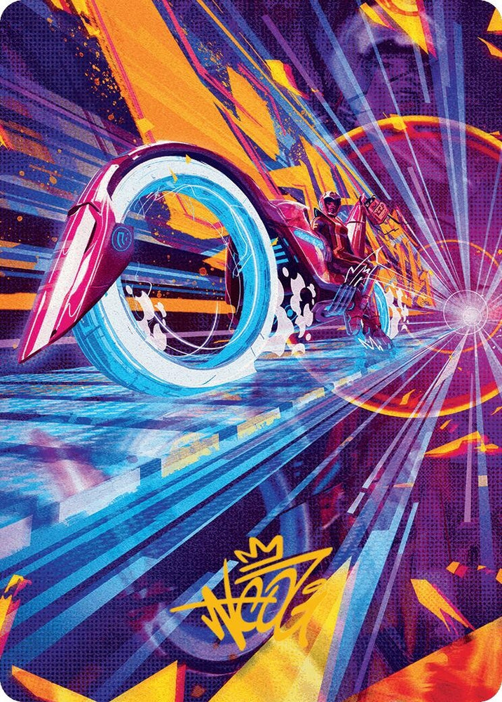 Image for Spotcycle Scouter Art Card (Gold-Stamped Signature) (37) [Art Series: Aetherdrift]