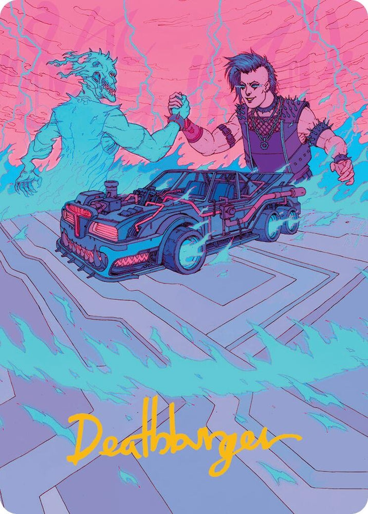 Image for Demonic Junker Art Card (Gold-Stamped Signature) (40) [Art Series: Aetherdrift]