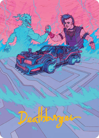 Image for Demonic Junker Art Card (Gold-Stamped Signature) (40) [Art Series: Aetherdrift]