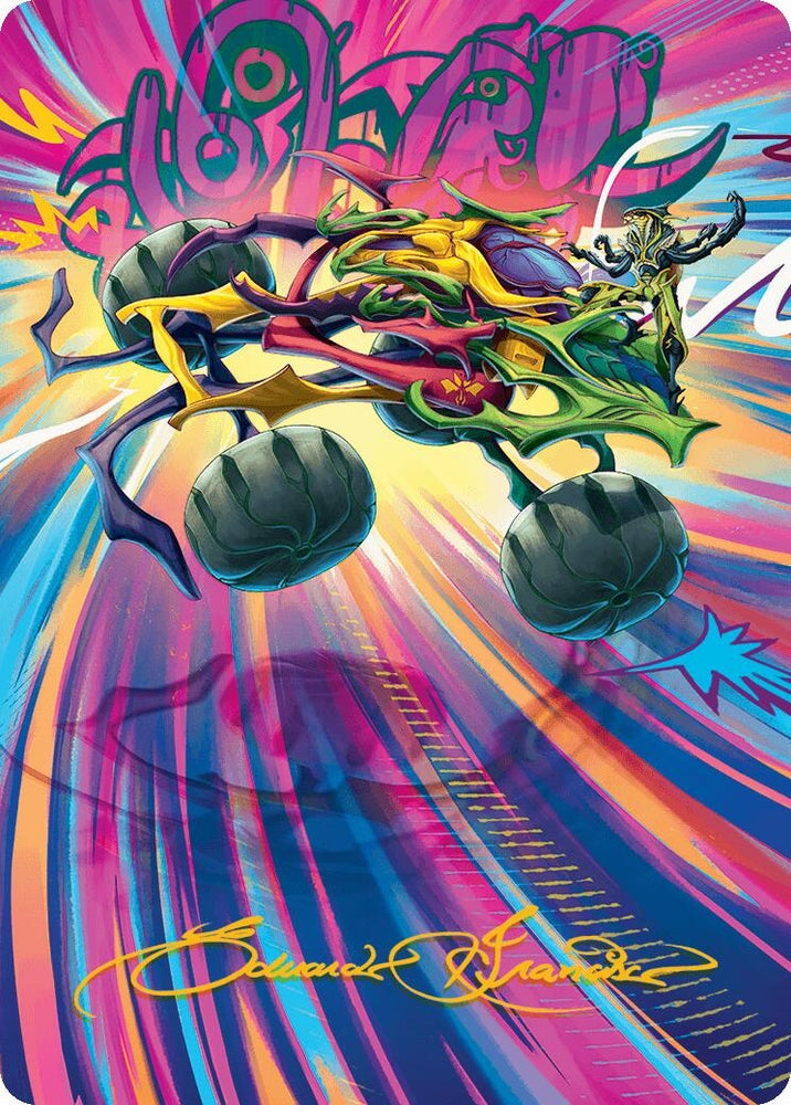 Image for Thunderous Velocipede Art Card (Gold-Stamped Signature) (43) [Art Series: Aetherdrift]