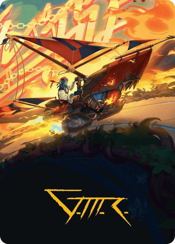 Image for Boosted Sloop Art Card (Gold-Stamped Signature) (47) [Art Series: Aetherdrift]
