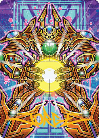 Image for Brightglass Gearhulk Art Card (Gold-Stamped Signature) (53) [Art Series: Aetherdrift]