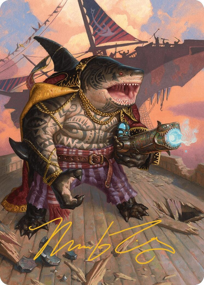 Image for Captain Howler, Sea Scourge Art Card (4/54) (Gold-Stamped Signature) (4) [Art Series: Aetherdrift]