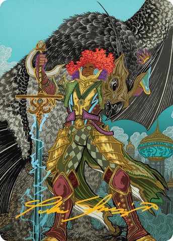 Image for Caradora, Heart of Alacria Art Card (3/54) (Gold-Stamped Signature) (3) [Art Series: Aetherdrift]