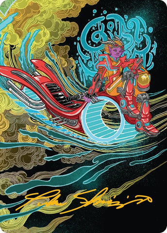 Image for Cloudspire Skycycle Art Card (Gold-Stamped Signature) (44) [Art Series: Aetherdrift]