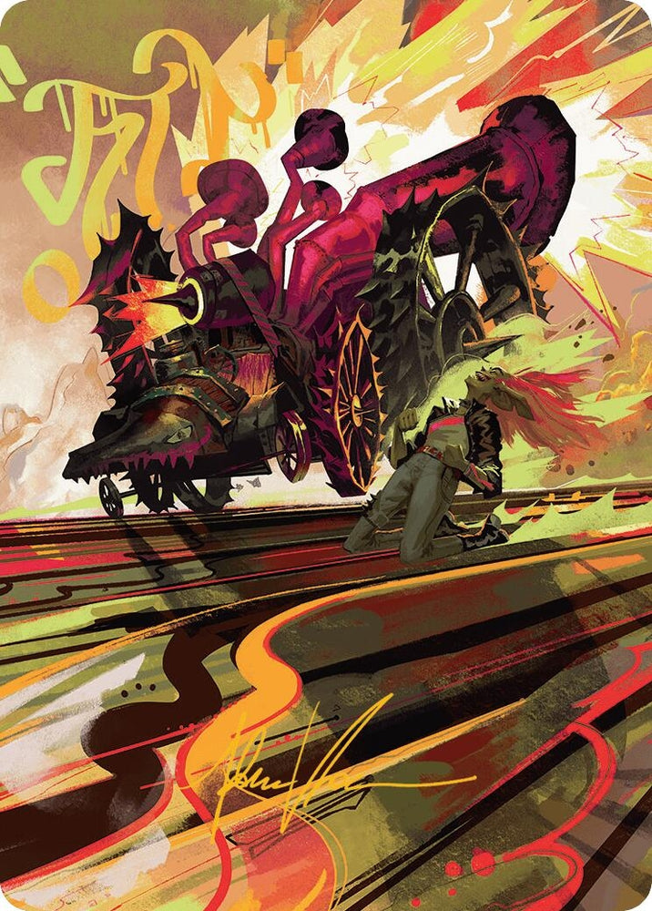 Image for Rocketeer Boostbuggy Art Card (Gold-Stamped Signature) (49) [Art Series: Aetherdrift]