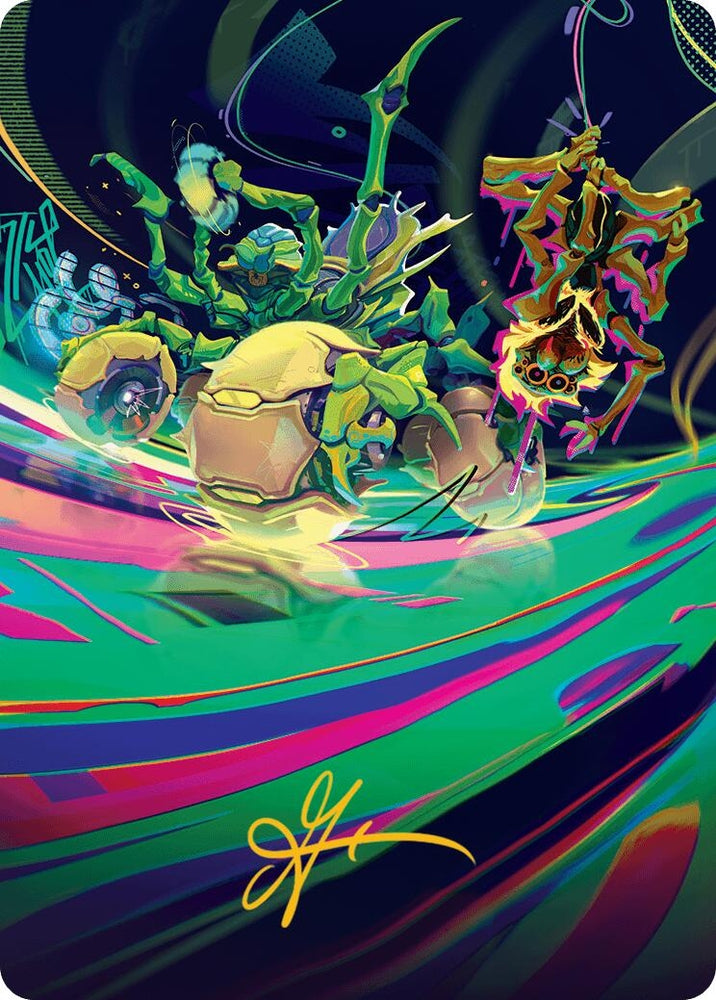 Image for Thundering Broodwagon Art Card (Gold-Stamped Signature) (48) [Art Series: Aetherdrift]