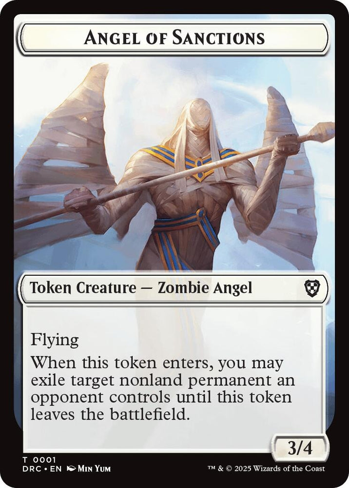 Image for Angel of Sanctions // Vizier of Many Faces Double-Sided Token (1 // 2) [Commander: Aetherdrift]