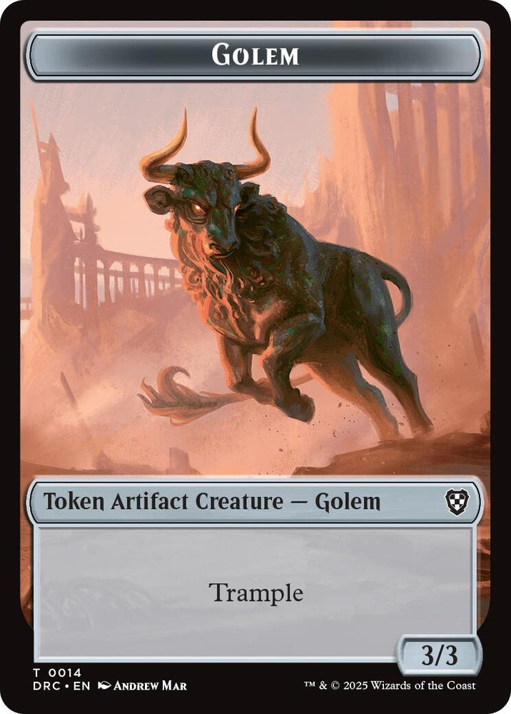 Image for Golem (0014) // Golem (0015) Double-Sided Token (14 // 15) [Commander: Aetherdrift]