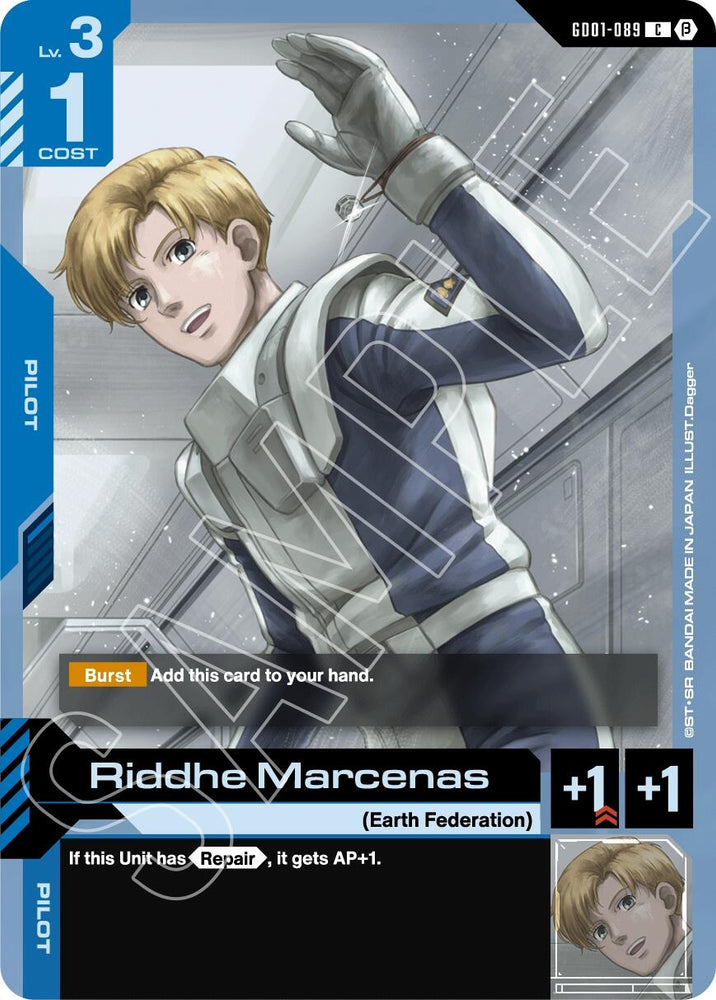 Image for Riddhe Marcenas (GD01-089) (Edition Beta) - Gundam Card Game