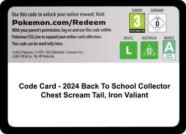 Image for Code Card - Back-to-School 2024 Collector Chest - Pokemon