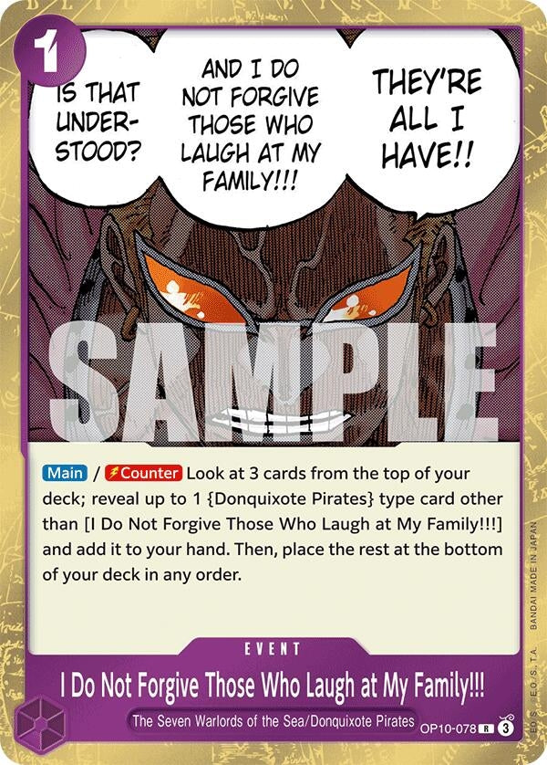 I Do Not Forgive Those Who Laugh at My Family!!! (OP10-078) (OP10)