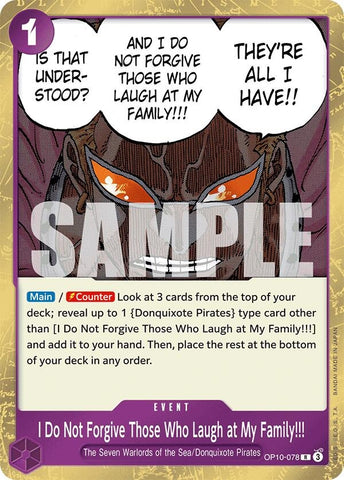 I Do Not Forgive Those Who Laugh at My Family!!! (OP10-078) (OP10)