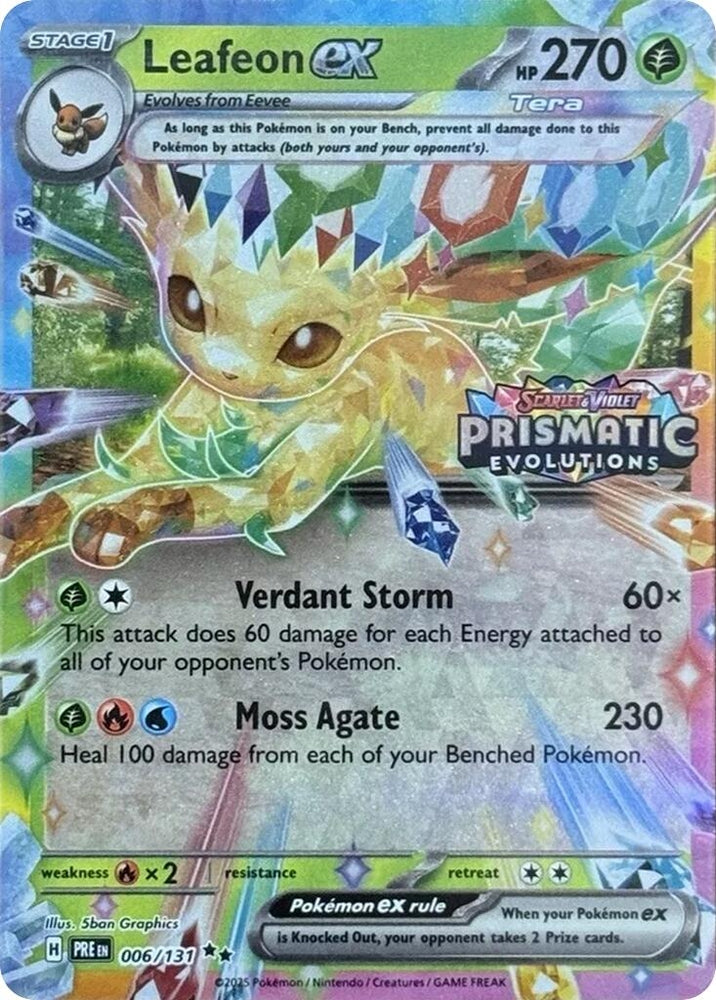 Leafeon ex - 006/131 (Prismatic Evolutions Stamp) (006/131) (Miscellaneous Cards & Products)