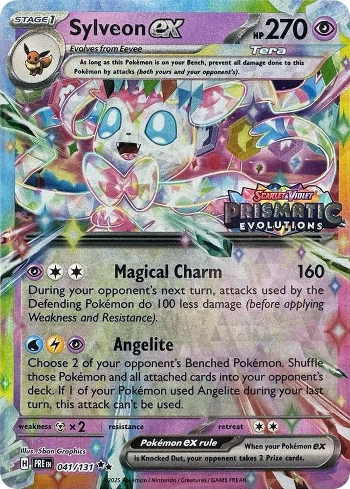 Image for Sylveon ex - 041/131 (Prismatic Evolutions Stamp) (041/131) - Pokemon