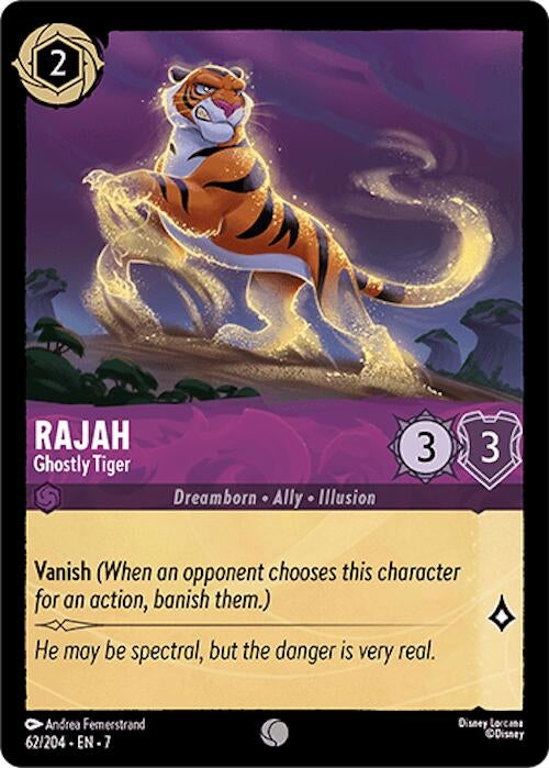 Image for Rajah - Ghostly Tiger (62/204) - Disney Lorcana