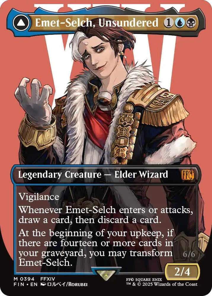 Image for Emet-Selch, Unsundered // Hades, Sorcerer of Eld (Borderless) (394) [FIN]