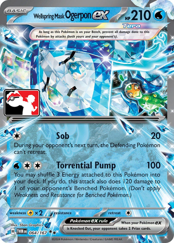 Wellspring Mask Ogerpon ex (064/167) [Prize Pack Series Cards]