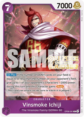 Image for Vinsmoke Ichiji (Judge Pack Vol. 5) (OP06-061) - One Piece Card Game
