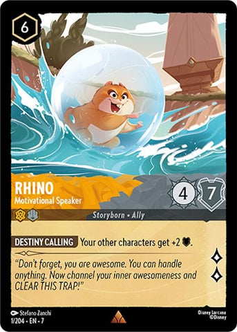Image for Rhino - Motivational Speaker (1/204) - Disney Lorcana