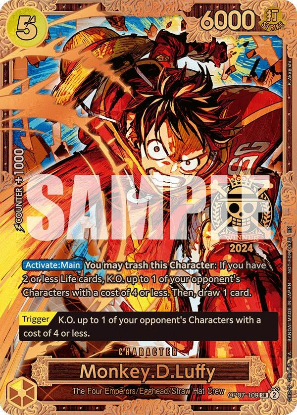 Monkey.D.Luffy (Championship 2024 World Final 3rd Place) (OP07-109) (One Piece Promotion Cards)