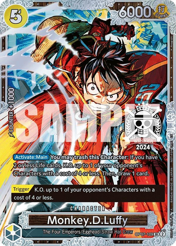 Monkey.D.Luffy (Championship 2024 World Final 2nd Place) (OP07-109) (One Piece Promotion Cards)