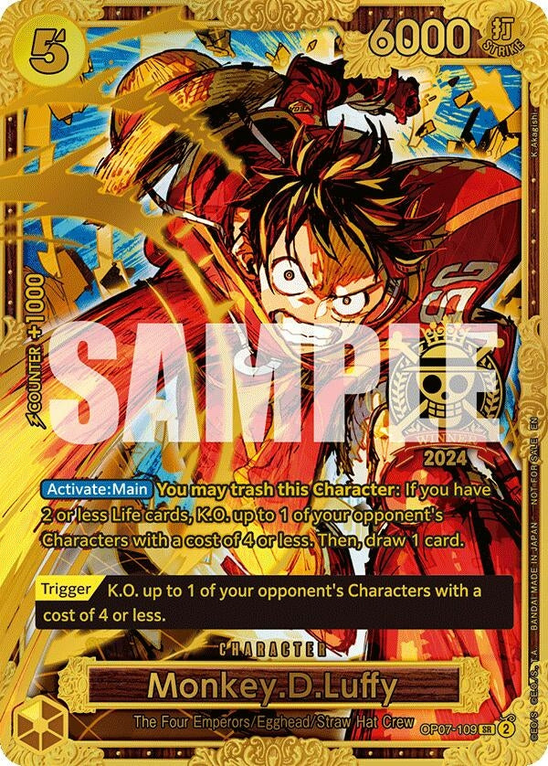 Monkey.D.Luffy (Championship 2024 World Final 1st Place) (OP07-109) (One Piece Promotion Cards)