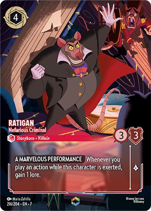 Image for Ratigan - Nefarious Criminal (Enchanted) (216/204) - Disney Lorcana