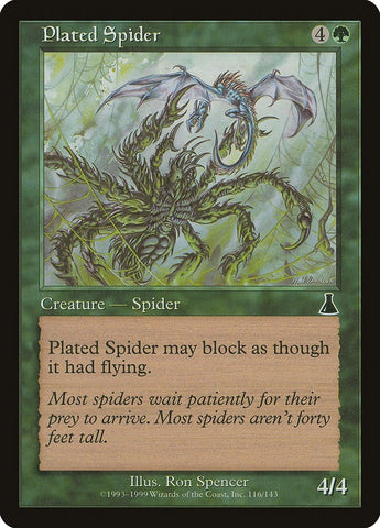 Image for Plated Spider (116) [Urza's Destiny]