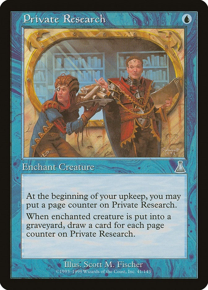 Image for Private Research (41) [Urza's Destiny]