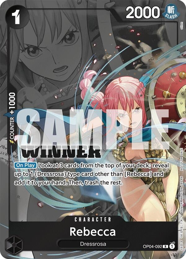 Image for Rebecca (Winner Pack 2025 Vol. 2) (OP04-092) - One Piece Card Game