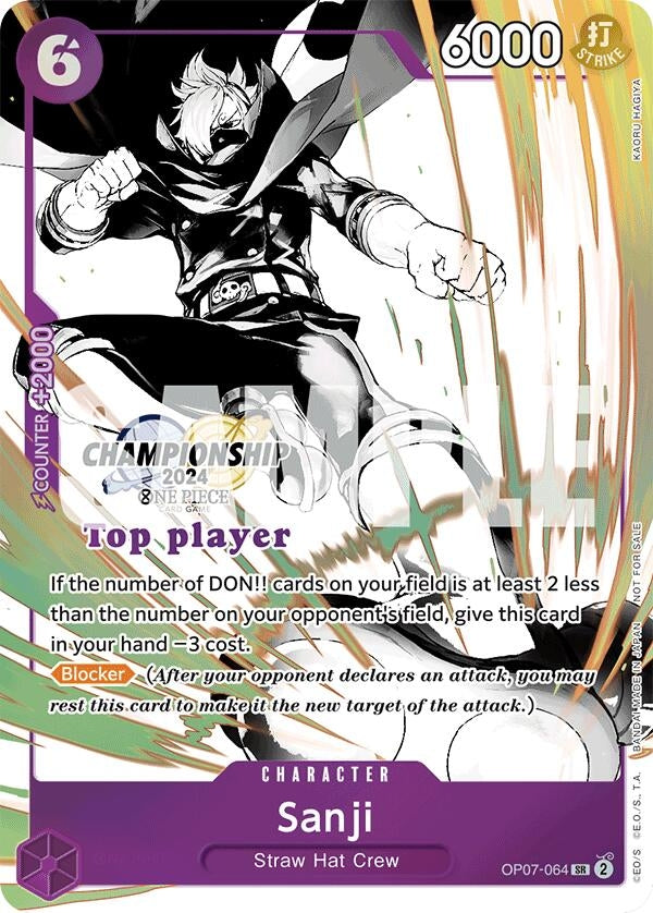 Image for Sanji (Championship 2024 Top Player Pack Vol. 2) (OP07-064) (One Piece Promotion Cards) - One Piece Card Game