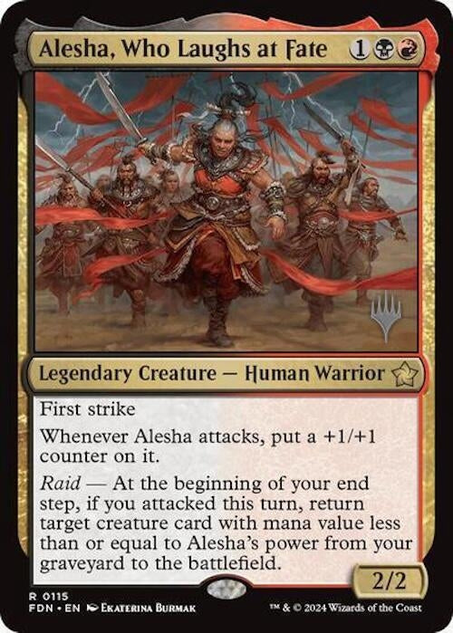 Image for Alesha, Who Laughs at Fate (115) [Promo Pack: Aetherdrift] - Magic: The Gathering