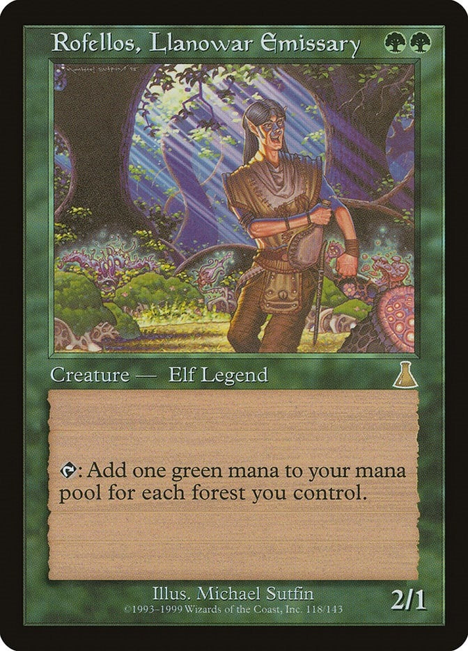 Image for Rofellos, Llanowar Emissary (118) [Urza's Destiny]