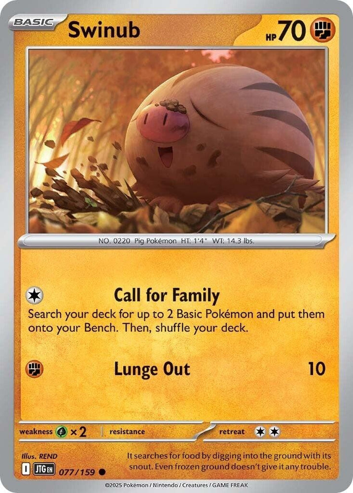 Image for Swinub (077/159) - Pokemon
