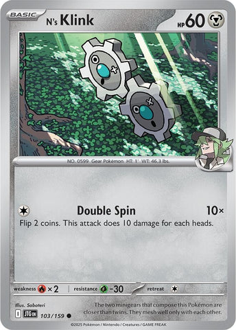 Image for N's Klink (103/159) - Pokemon