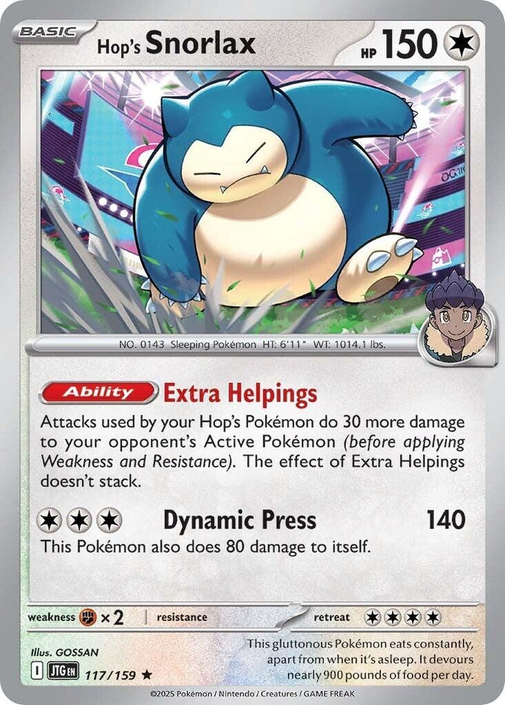 Image for Hop's Snorlax (117/159) - Pokemon