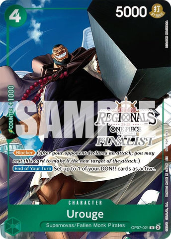 Image for Urouge (Regional Finalist Card Set 2025 Vol.1) (OP07-021) - One Piece Card Game