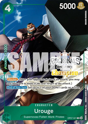 Image for Urouge (Regional Champion Card Set 2025 Vol.1) (OP07-021) - One Piece Card Game