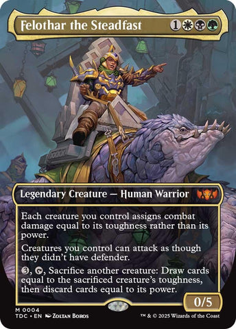 Image for Felothar the Steadfast (Borderless) (4) (TDC) - Magic: The Gathering