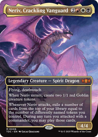 Image for Neriv, Crackling Vanguard (Borderless) (6) (TDC) - Magic: The Gathering